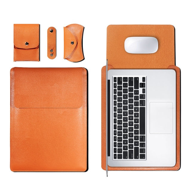 PU Leather Sleeve Bag Case For Laptop