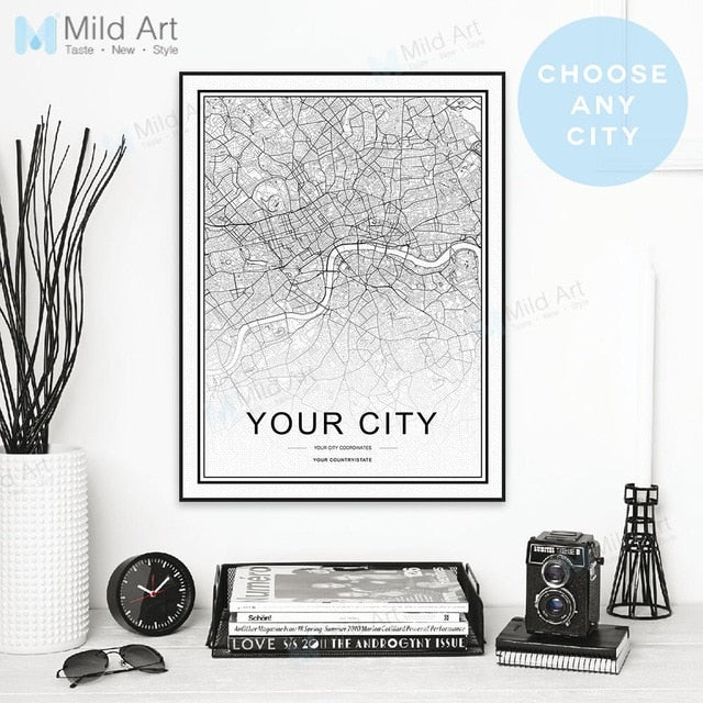 City Map Wall Art Picture