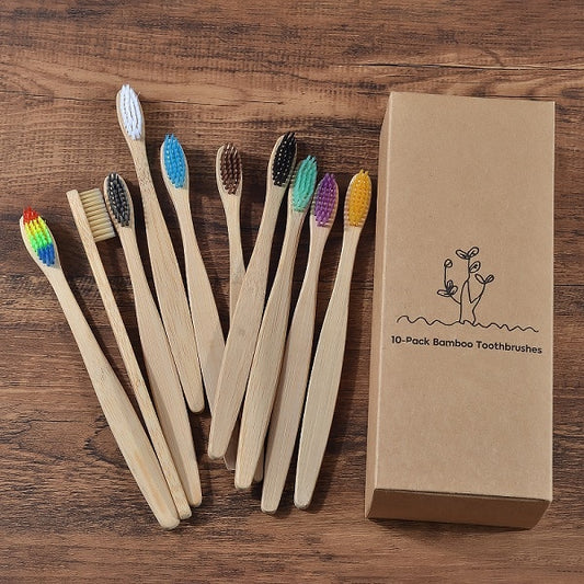 Mixed Color Eco Friendly wooden Toothbrush
