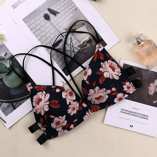 Floral Print Bra