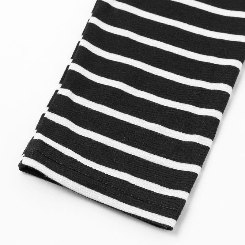 One shoulder stripes slim blouse