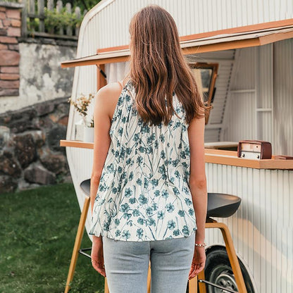 Floral print women cropped tops