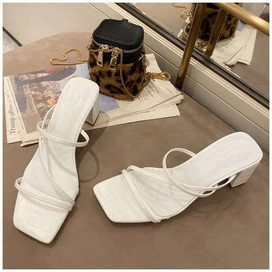 High Square Heel Sandal