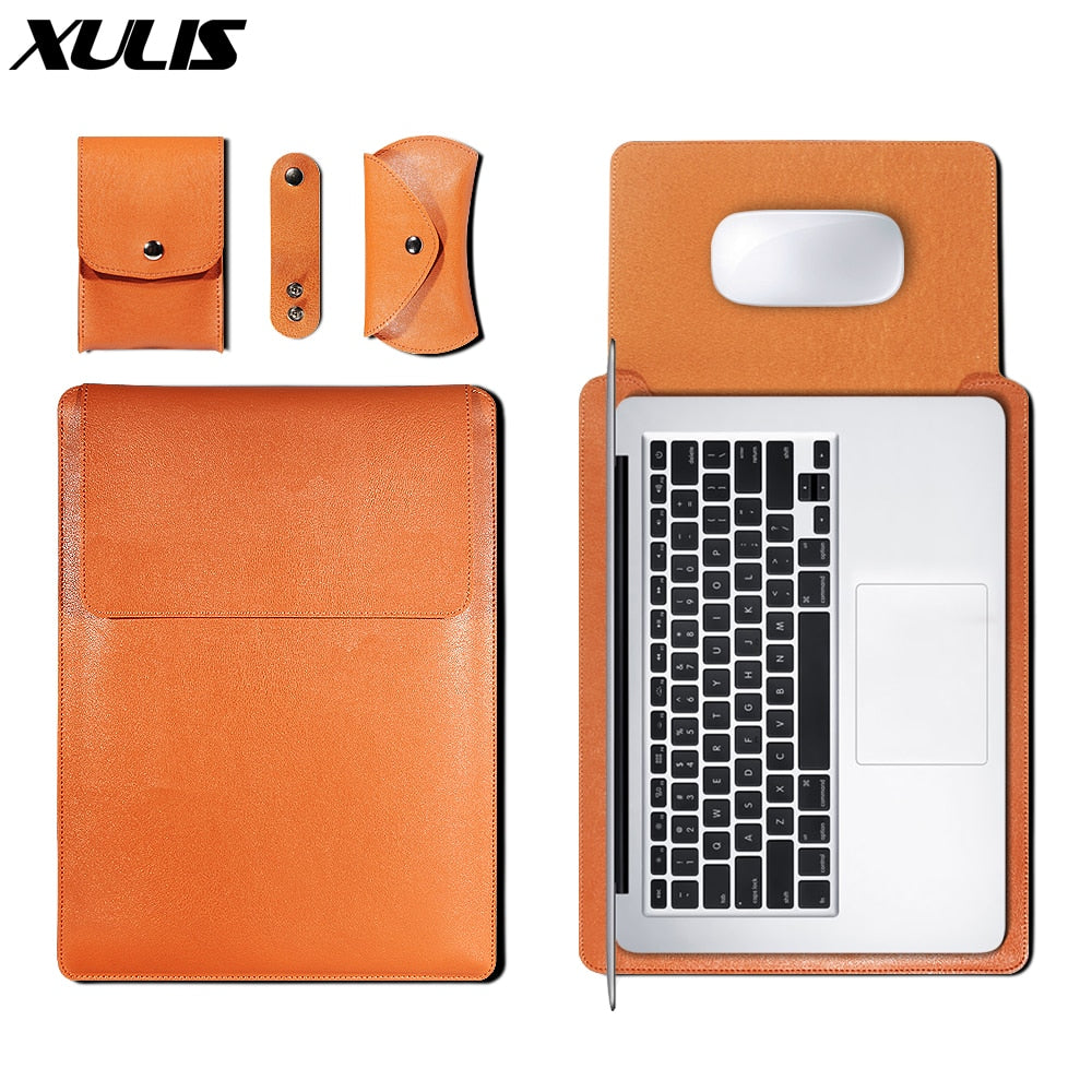 PU Leather Sleeve Bag Case For Laptop