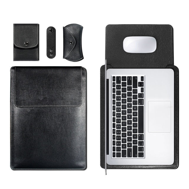 PU Leather Sleeve Bag Case For Laptop