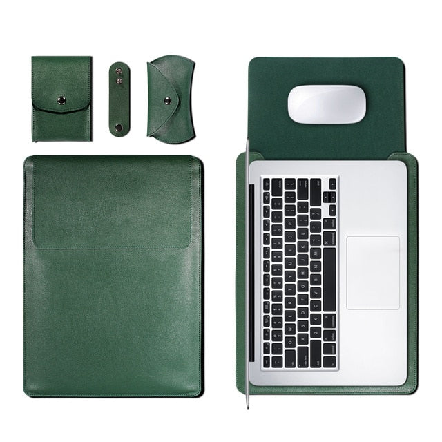 PU Leather Sleeve Bag Case For Laptop