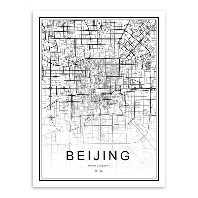 City Map Wall Art Picture