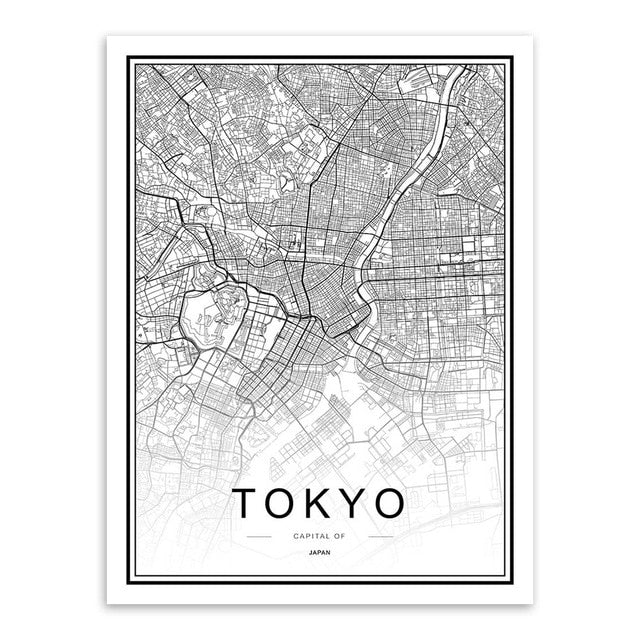 City Map Wall Art Picture