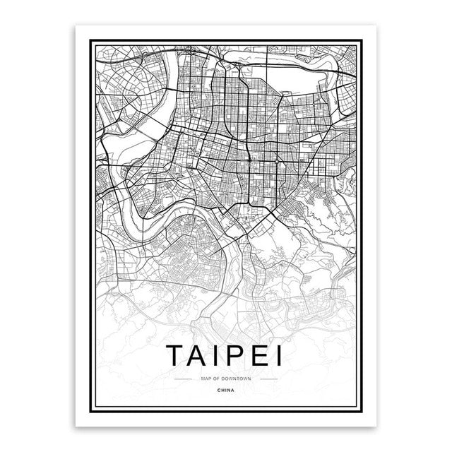 City Map Wall Art Picture