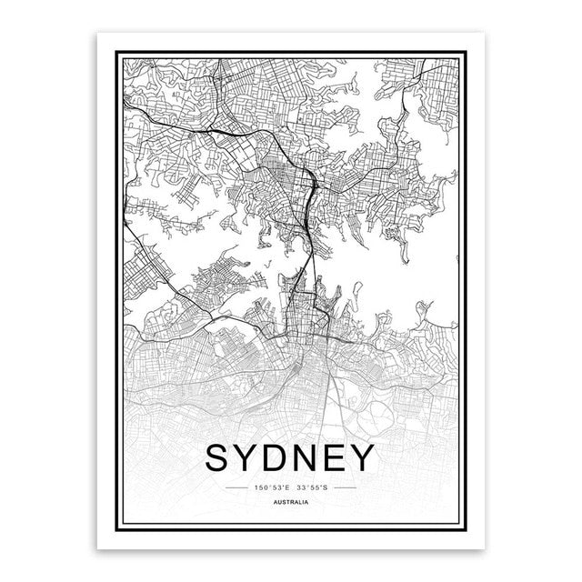 City Map Wall Art Picture