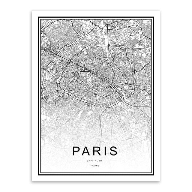 City Map Wall Art Picture