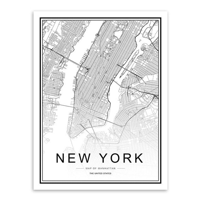 City Map Wall Art Picture
