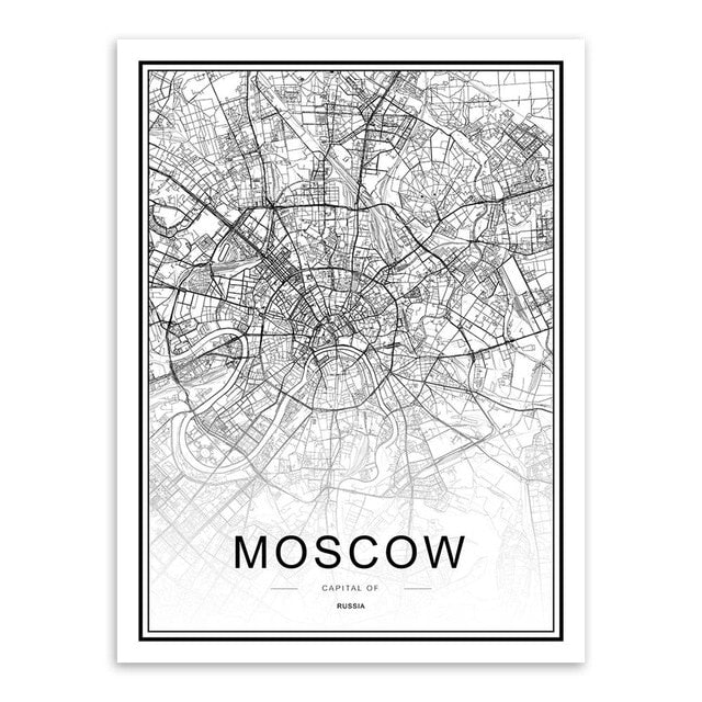 City Map Wall Art Picture