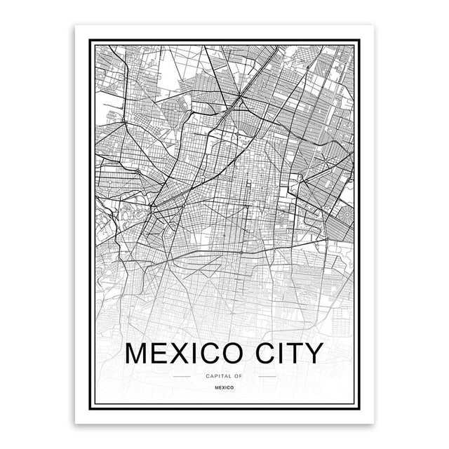 City Map Wall Art Picture