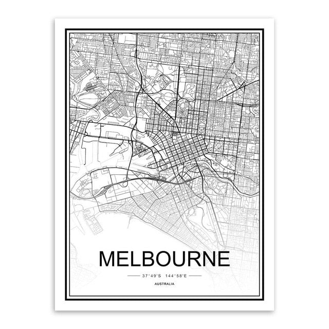 City Map Wall Art Picture