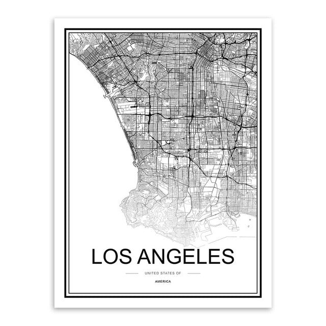 City Map Wall Art Picture