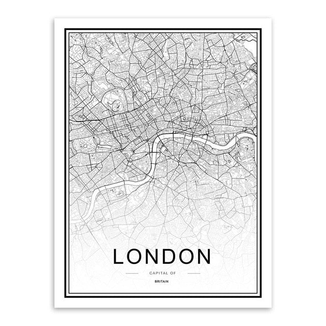 City Map Wall Art Picture