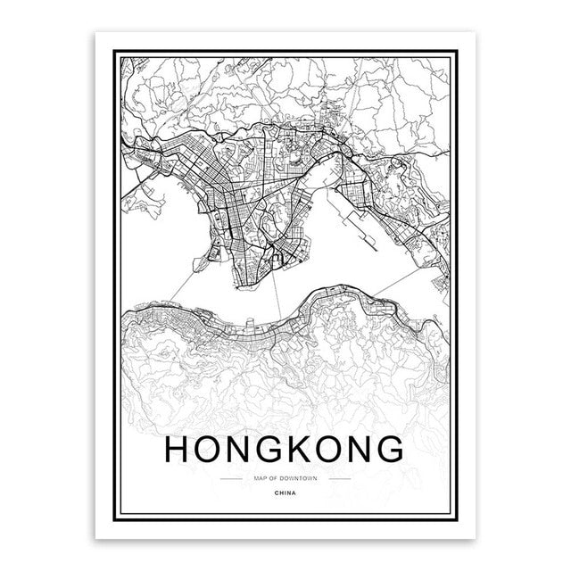 City Map Wall Art Picture