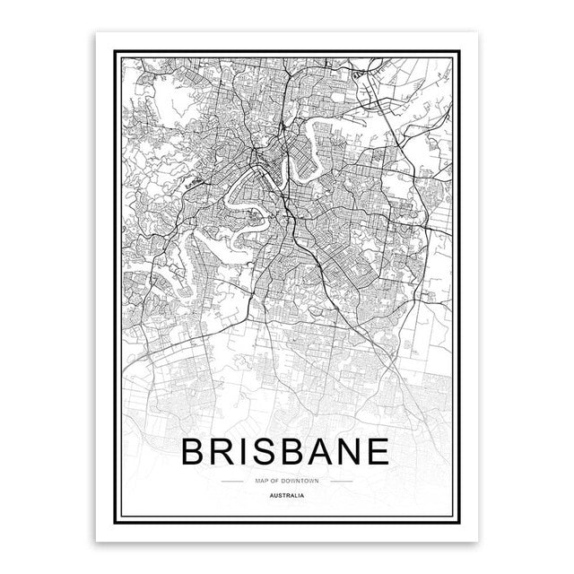 City Map Wall Art Picture