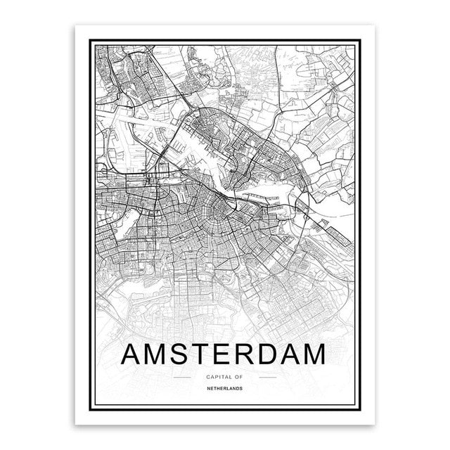 City Map Wall Art Picture