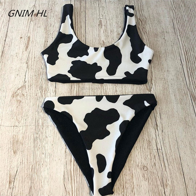 Cow Print Swimsuit