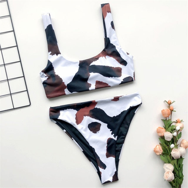 Cow Print Swimsuit
