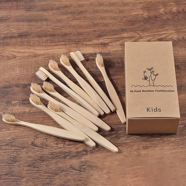 Mixed Color Eco Friendly wooden Toothbrush