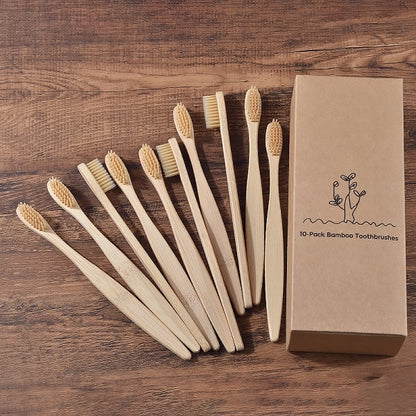 Mixed Color Eco Friendly wooden Toothbrush