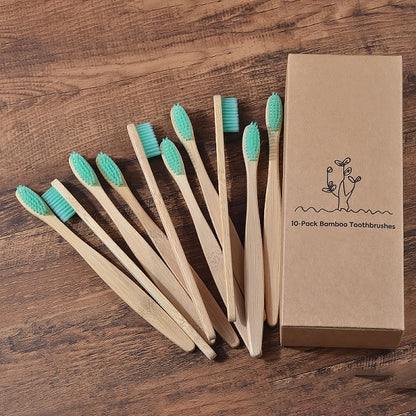 Mixed Color Eco Friendly wooden Toothbrush