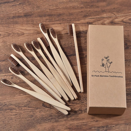Mixed Color Eco Friendly wooden Toothbrush