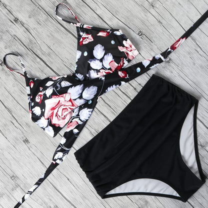 High Waist Printed Bikini Multiple Color
