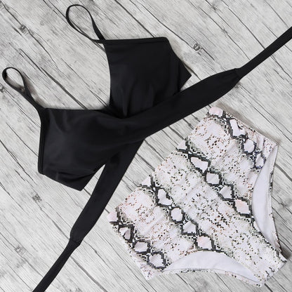 High Waist Printed Bikini Multiple Color