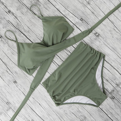 High Waist Printed Bikini Multiple Color