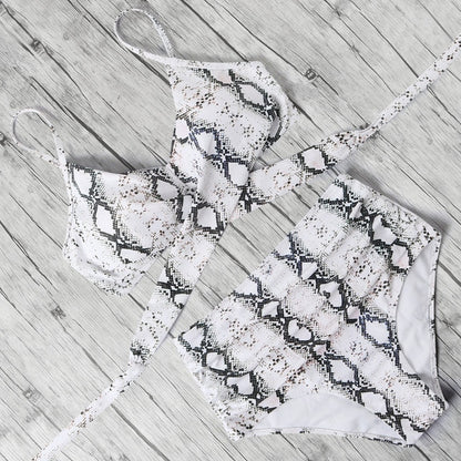 High Waist Printed Bikini Multiple Color
