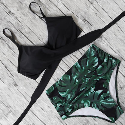 High Waist Printed Bikini Multiple Color