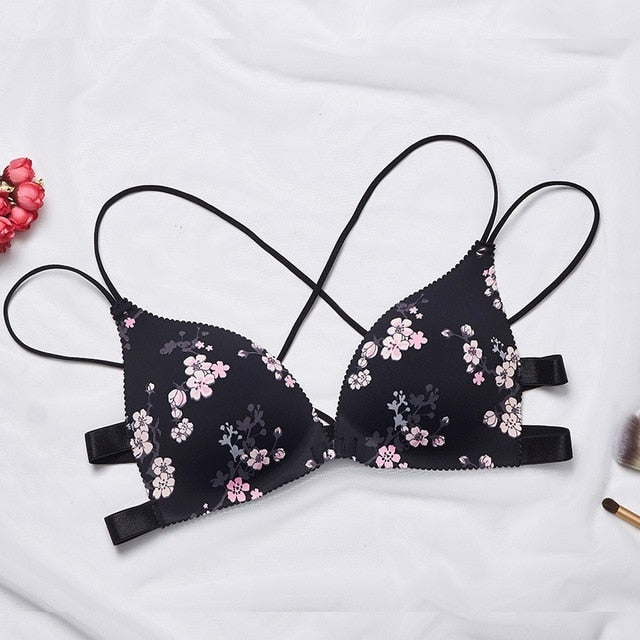 Floral Print Bra