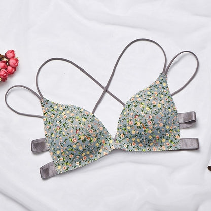 Floral Print Bra