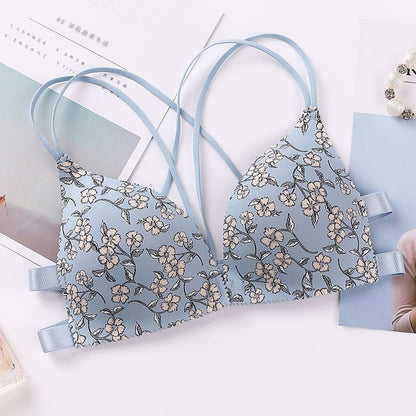Floral Print Bra