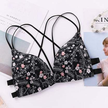 Floral Print Bra