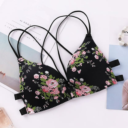 Floral Print Bra