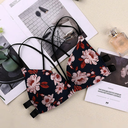 Floral Print Bra