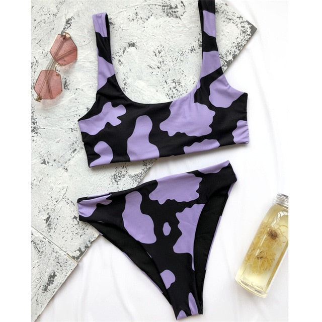 Cow Print Swimsuit